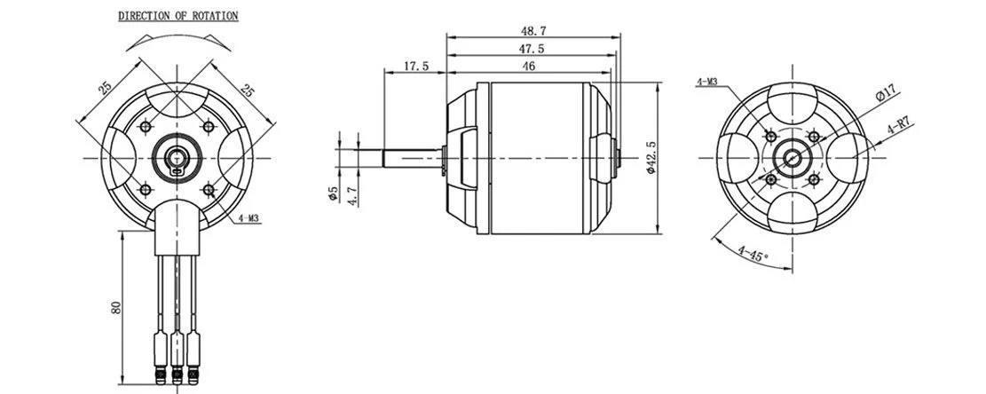 DRONE MOTOR: 3520(BL-4220D) - Image 2