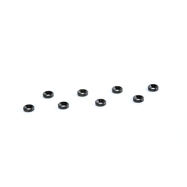 3MM ALUMINUM COUNTERSUNK WASHER (8) BLACK