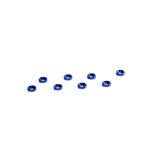 4MM ALUMINUM COUNTERSUNK WASHER (8) DARK BLUE