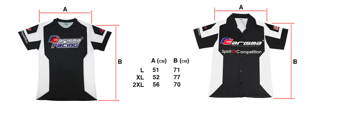 Carisma Racing T-Shirt Black & White - Image 2