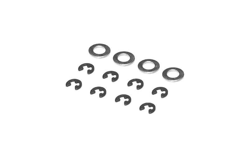GT10 DT E-Clip/Circlip & Washer Set