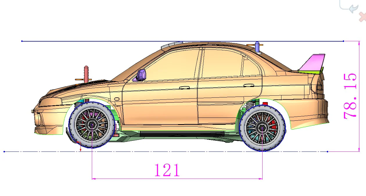 GT24 MITSUBISHI LANCER EVOLUTION IV WRC CLEAR BODY SET - Image 2