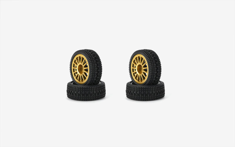 GT24 SUBARU WRC WHEELS & TIRES SET (MOUNTED x4)