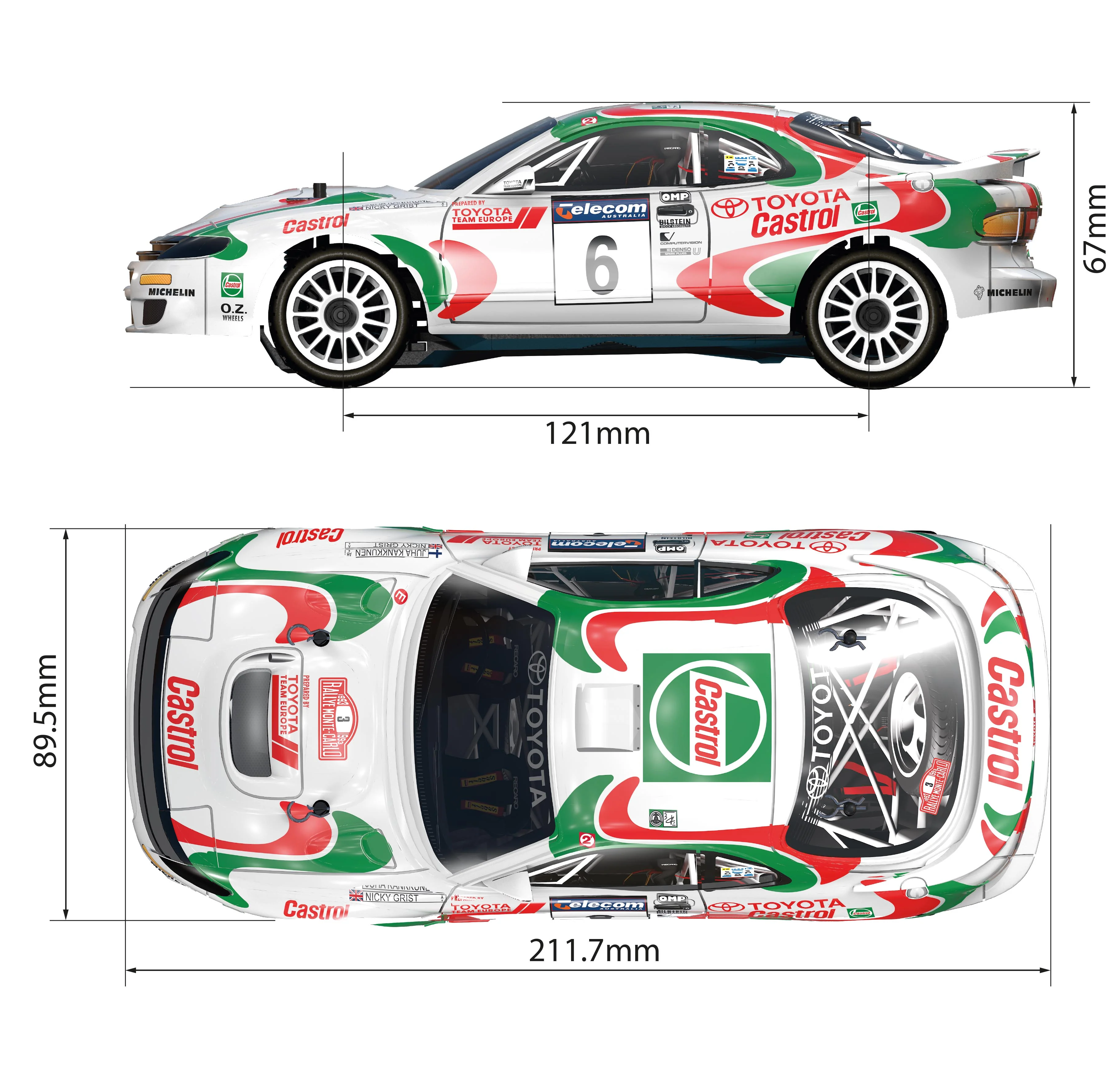 GT24 TOYOTA CELICA GT-FOUR WRC PAINTED BODY SET - Image 2