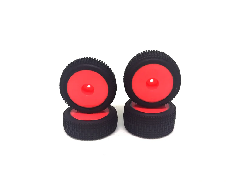 GT24B MEENI PINS RALLY TIRES SET MOUNTED (ORANGE)