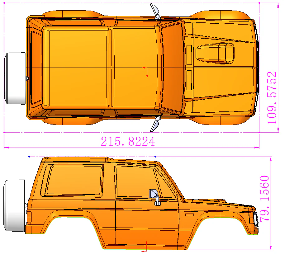 MSA-1E 2.0 MITSUBISHI PAJERO XL-W PAINTED BODY SET - Image 2