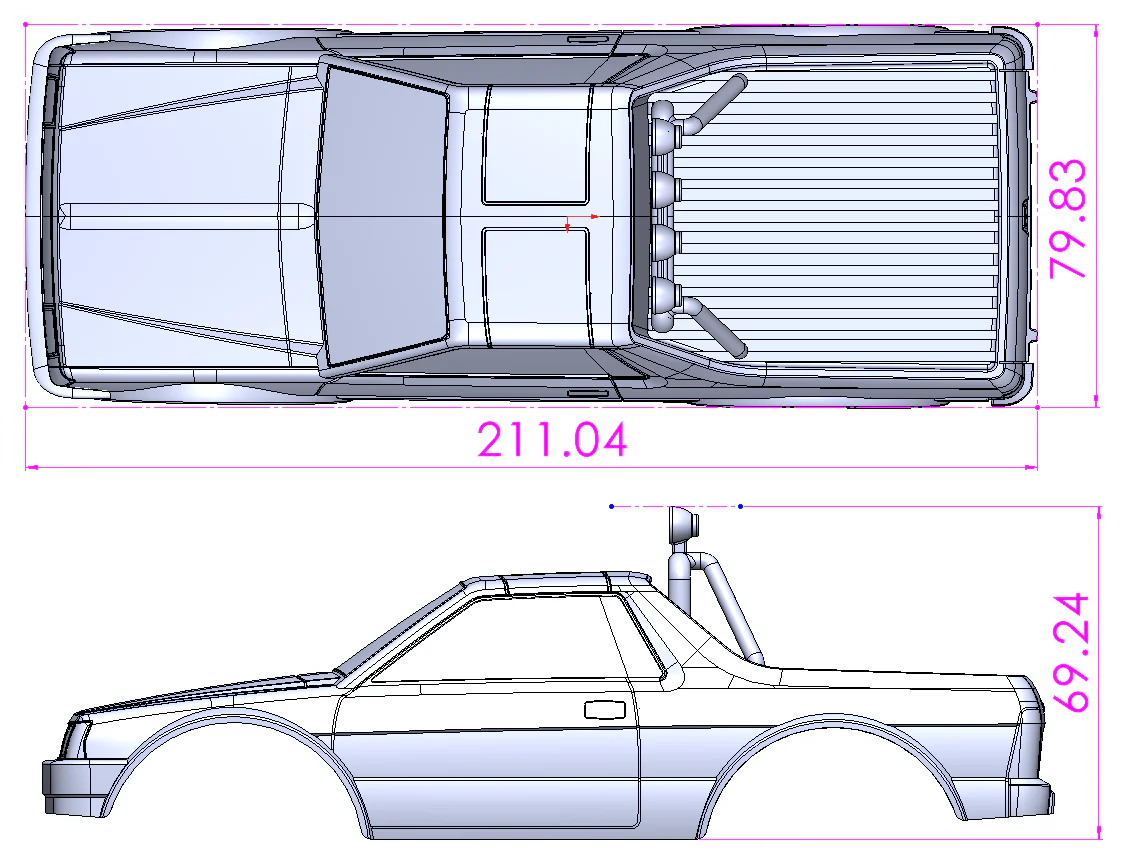 MSA-1E 2.0 Subaru Brat PAINTED BODY SET - Image 2