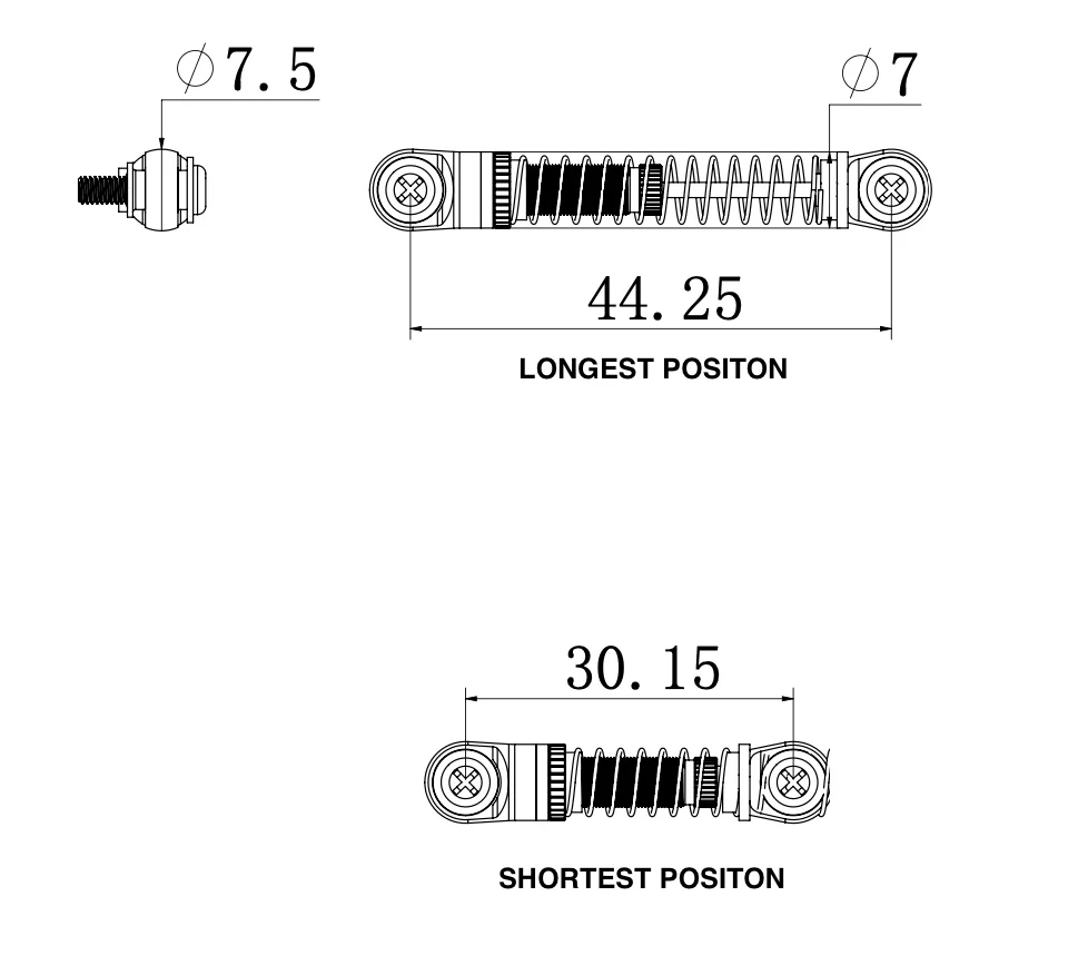 MSA-1E Alum Oil-Filled Shock Set - Image 16