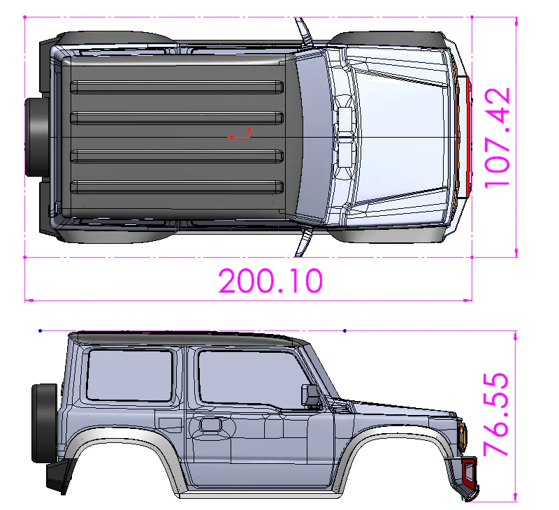 MSA-1E Jimny JB74 Painted Body Set - Image 5