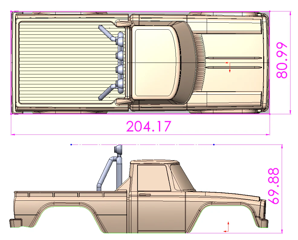 MSA-1MT COYOTE PUP PAINTED BODY SET - Image 2