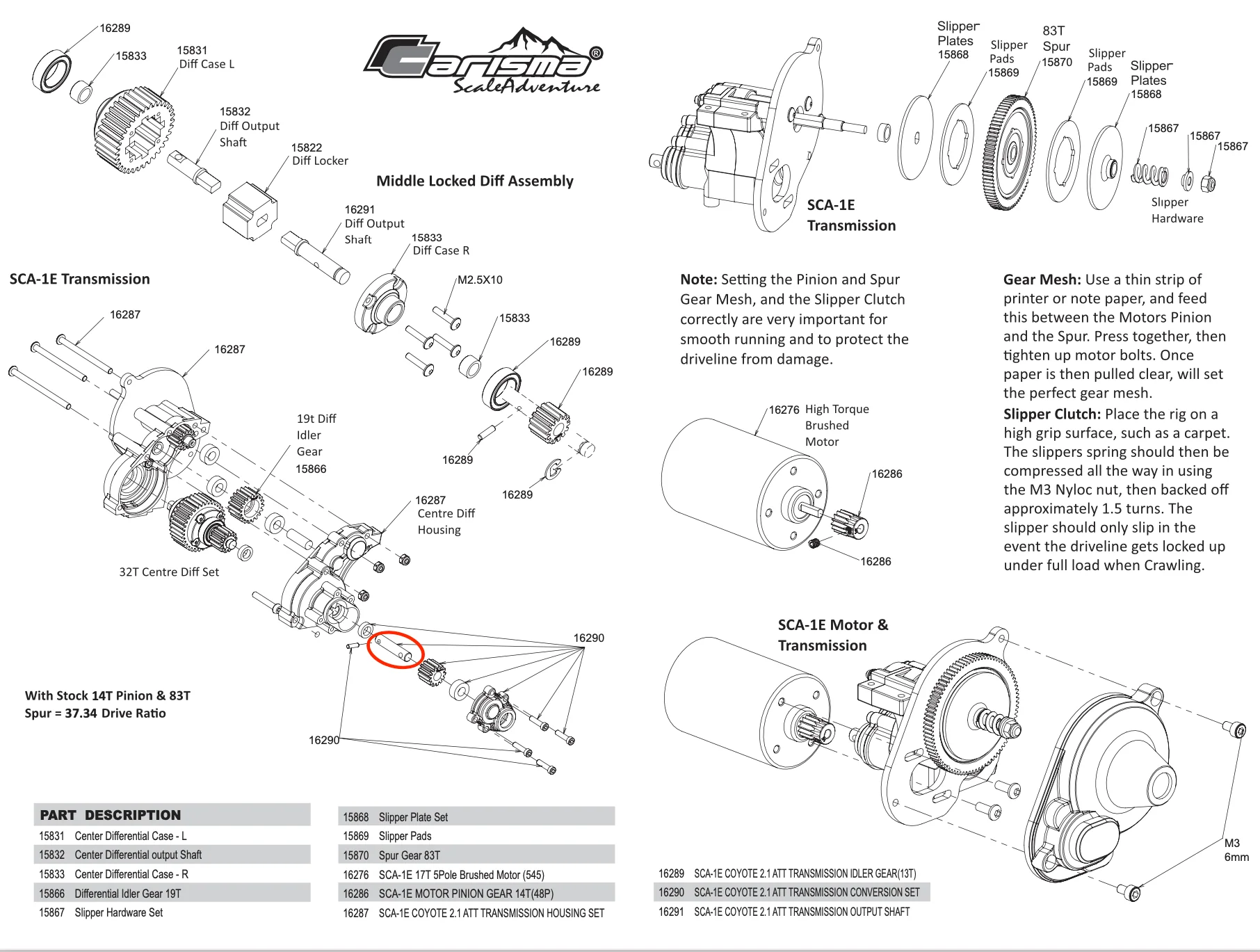 SCA-1E  2.1  ATT Transmission Housing Set - Image 3