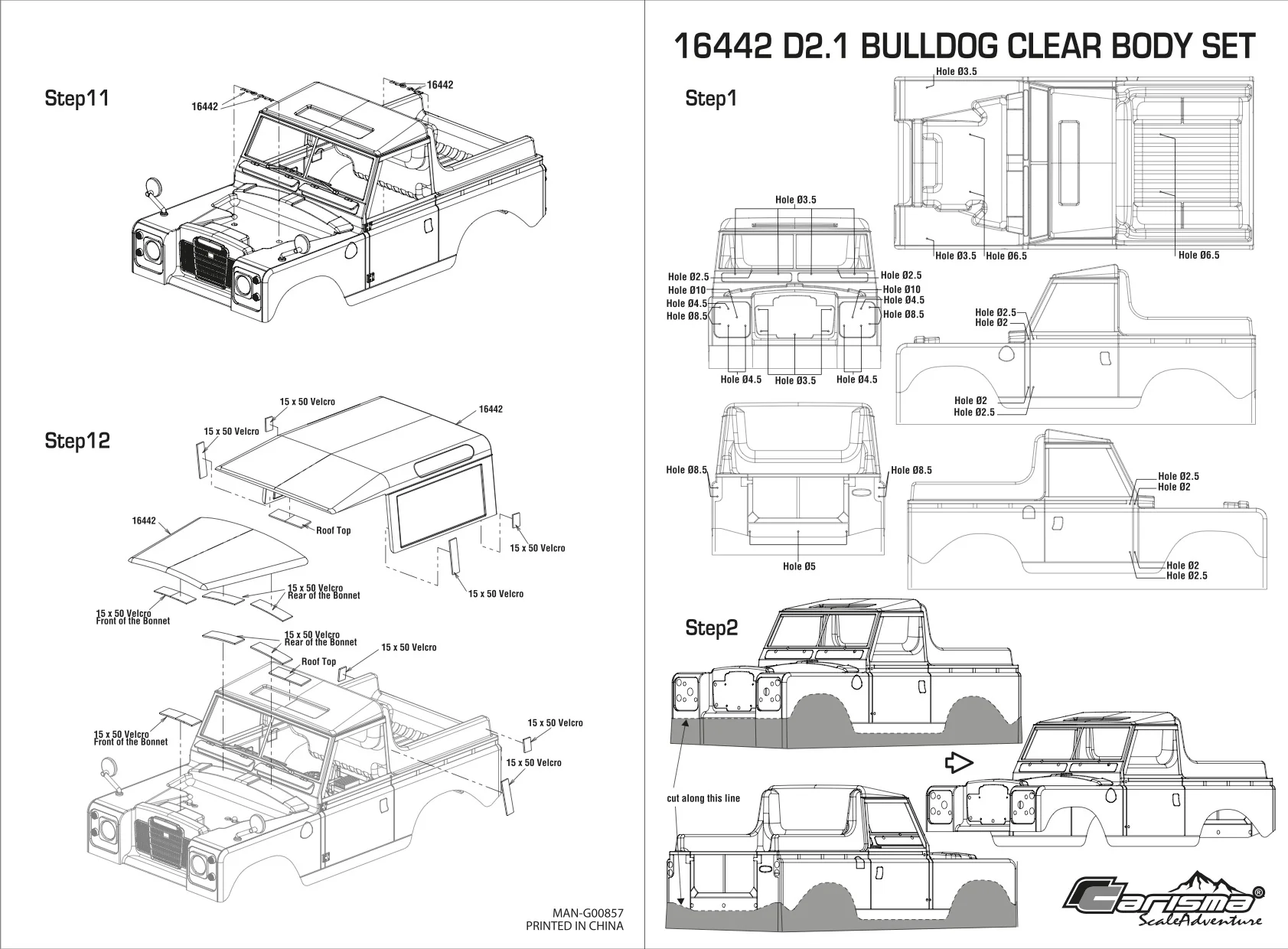 SCA-1E D2.1 BULLDOG CLEAR BODY SET - Image 2