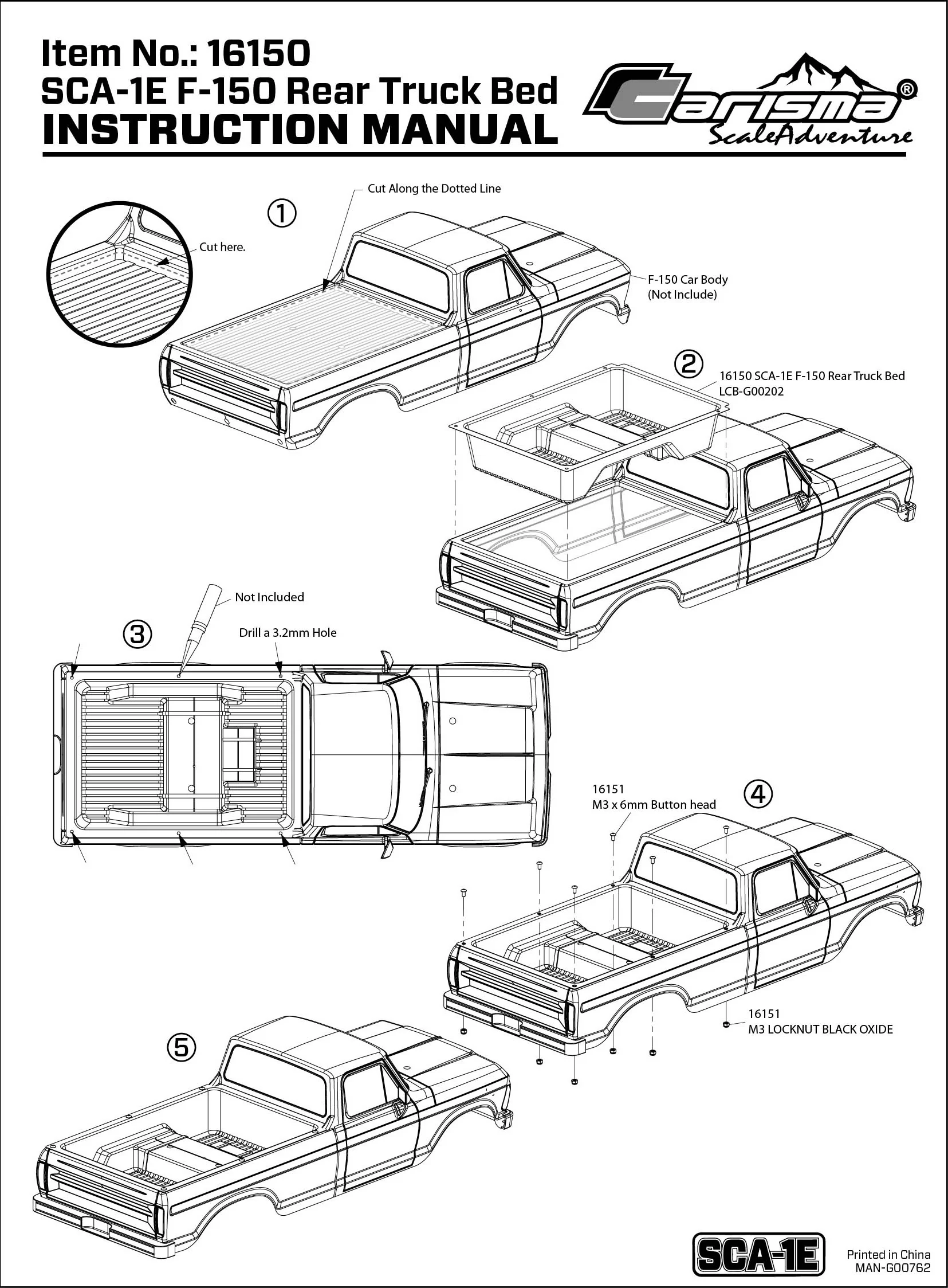 SCA-1E F-150 Rear Deep Truck Bed (324mm Wheelbase) - Image 3