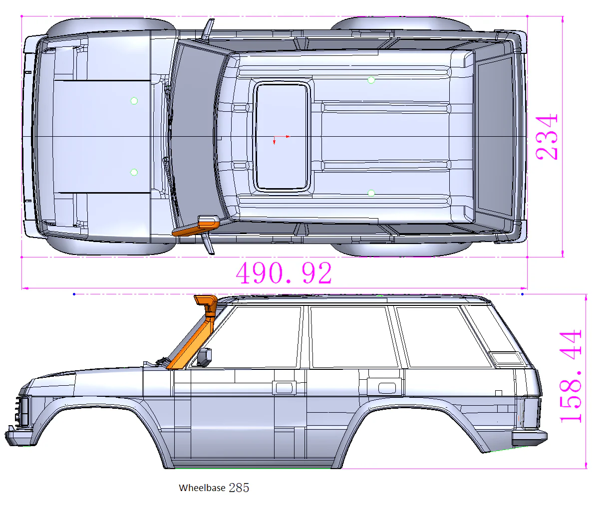 SCA-1E Range Rover 285mm Custom Wide Body Kit - Image 3